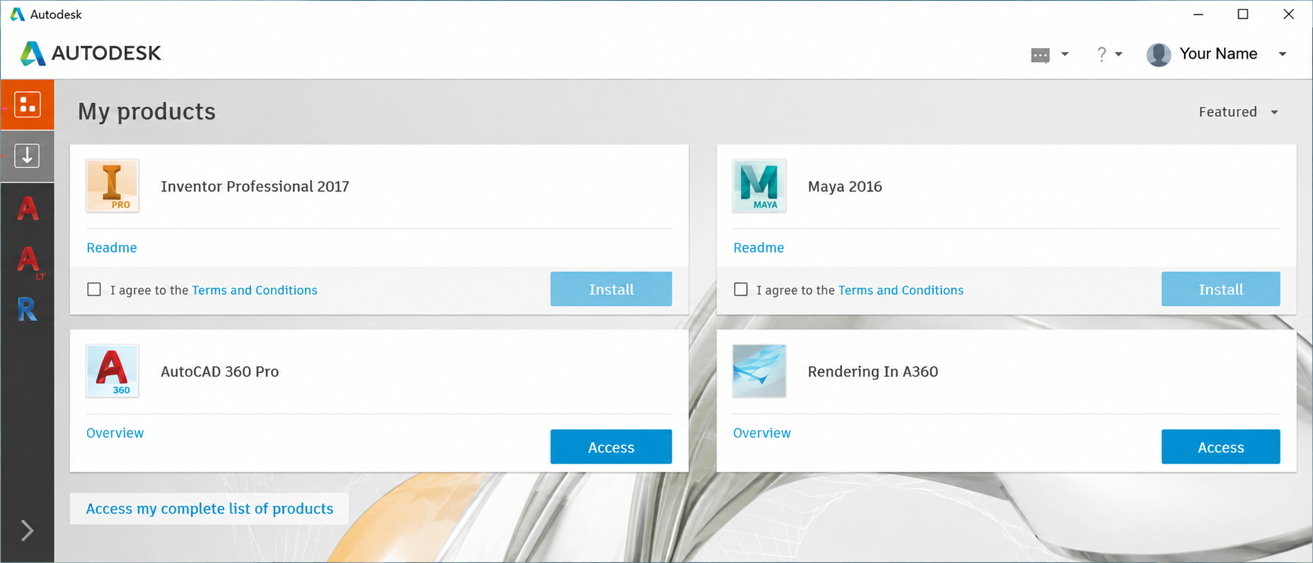 Autodesk desktop app